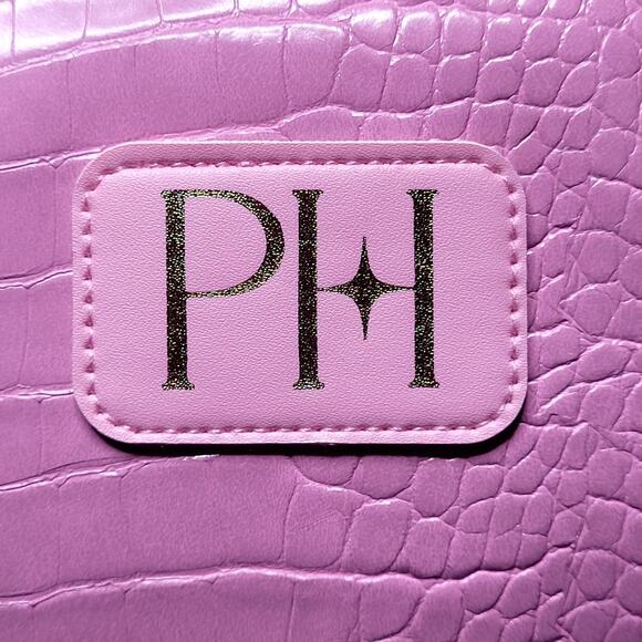 Paris Hilton Pink Faux Croc Zippered Insulated Lunch Bag Tote 12 X 10‎ X 5 NWT - Picture 2 of 11